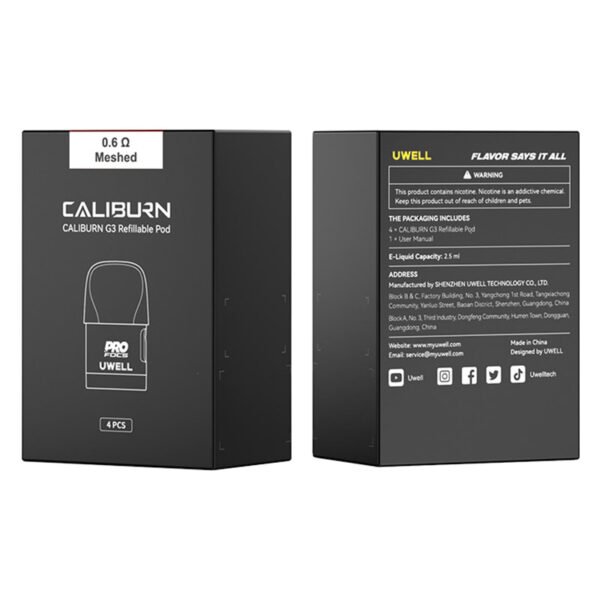 Uwell Caliburn G3 Refillable Pod Cartridge (2pcs/pack) - Image 3